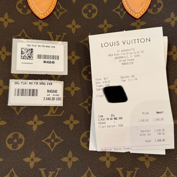 Louis Vuitton Sac Plat PM M45848 MNG Handbag Tote - Picture 10 of 10